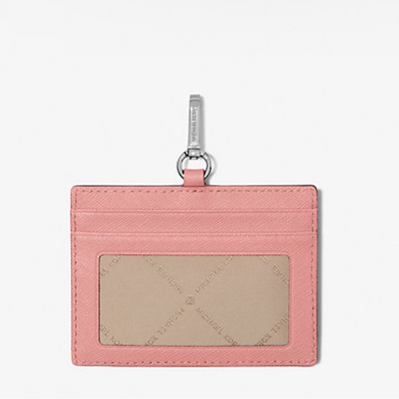 NWT Michael Kors Jet Set Travel Saffiano Leather Card Case w/Lanyard - Picture 2 of 5